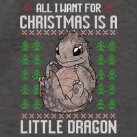 All I Want For Christmas Is A Dragon Ugly Xmas Sweater Gift Vector Backpack