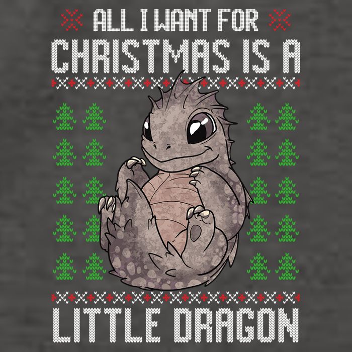 All I Want For Christmas Is A Dragon Ugly Xmas Sweater Gift Vector Backpack