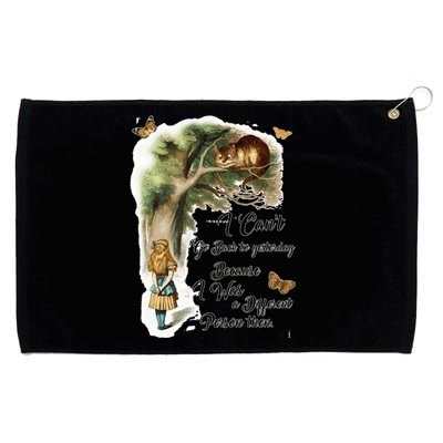 Alice In Wonderland Quote Grommeted Golf Towel