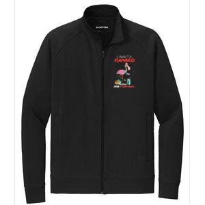 All I Want For Christmas Is A Flamingo Warm Weather Gift Stretch Full-Zip Cadet Jacket