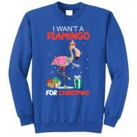 All I Want For Christmas Is A Flamingo Warm Weather Gift Sweatshirt