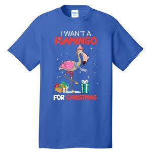 All I Want For Christmas Is A Flamingo Warm Weather Gift Tall T-Shirt