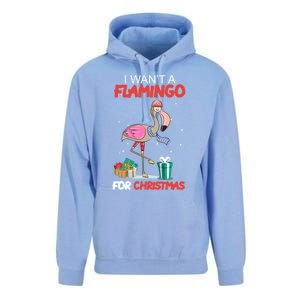 All I Want For Christmas Is A Flamingo Warm Weather Gift Unisex Surf Hoodie