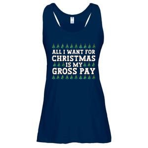 All I Want For Christmas Is My Gross Pay Ladies Essential Flowy Tank