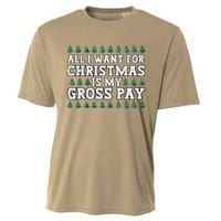 All I Want For Christmas Is My Gross Pay Cooling Performance Crew T-Shirt