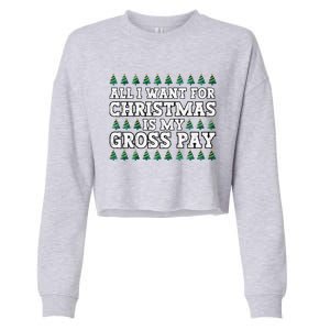 All I Want For Christmas Is My Gross Pay Cropped Pullover Crew