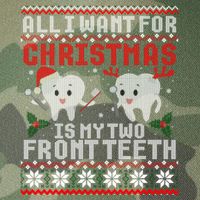 All I Want For Christmas Is My Two Front Teeth Ugly Sweater Gift Legacy Tie Dye Trucker Hat