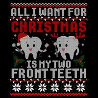 All I Want For Christmas Is My Two Front Teeth Ugly Sweater Gift Impact Tech Backpack