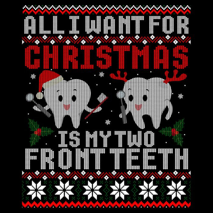 All I Want For Christmas Is My Two Front Teeth Ugly Sweater Gift Impact Tech Backpack