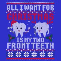 All I Want For Christmas Is My Two Front Teeth Ugly Sweater Gift 16 in Basic Backpack