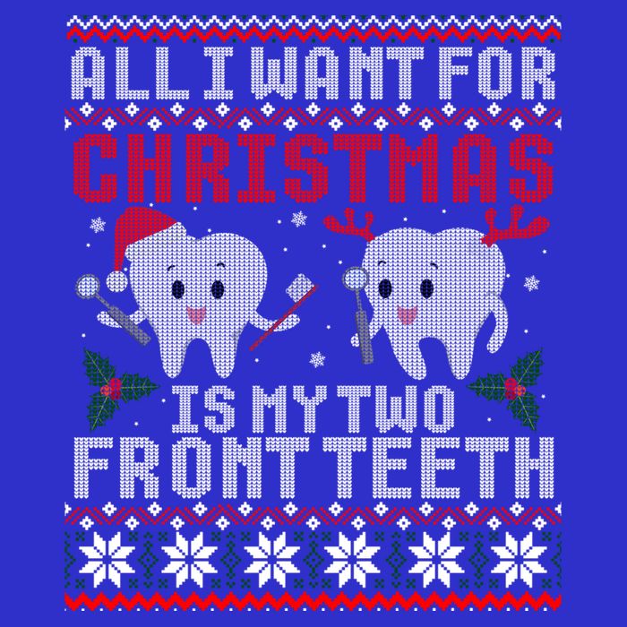 All I Want For Christmas Is My Two Front Teeth Ugly Sweater Gift 16 in Basic Backpack