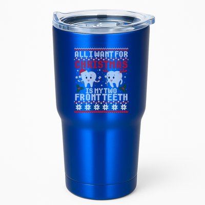 All I Want For Christmas Is My Two Front Teeth Ugly Sweater Gift Tumbler