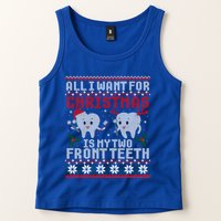 All I Want For Christmas Is My Two Front Teeth Ugly Sweater Gift Tank Top