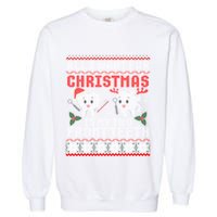 All I Want For Christmas Is My Two Front Teeth Ugly Sweater Gift Garment-Dyed Sweatshirt