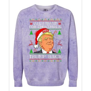 All I Want For Christmas Is Trump Back 2024 Colorblast Crewneck Sweatshirt