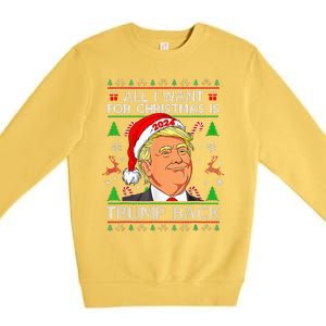 All I Want For Christmas Is Trump Back 2024 Premium Crewneck Sweatshirt