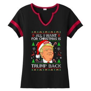 All I Want For Christmas Is Trump Back 2024 Ladies Halftime Notch Neck Tee