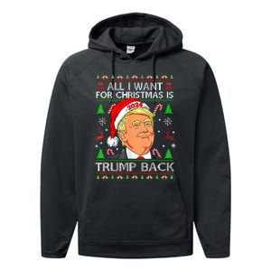 All I Want For Christmas Is Trump Back 2024 Performance Fleece Hoodie