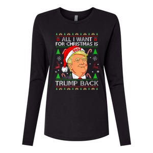 All I Want For Christmas Is Trump Back 2024 Womens Cotton Relaxed Long Sleeve T-Shirt