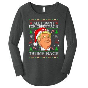 All I Want For Christmas Is Trump Back 2024 Women's Perfect Tri Tunic Long Sleeve Shirt