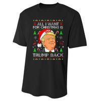 All I Want For Christmas Is Trump Back 2024 Performance Sprint T-Shirt