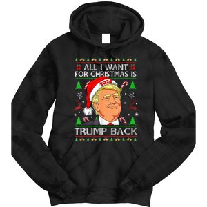 All I Want For Christmas Is Trump Back 2024 Tie Dye Hoodie