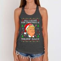 All I Want For Christmas Is Trump Back 2024 Women's Knotted Racerback Tank