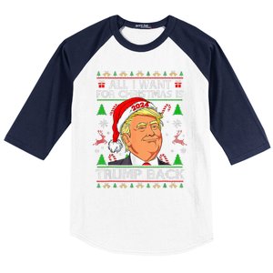 All I Want For Christmas Is Trump Back 2024 Baseball Sleeve Shirt