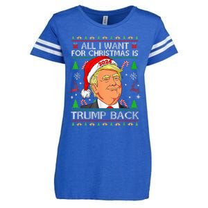 All I Want For Christmas Is Trump Back 2024 Enza Ladies Jersey Football T-Shirt