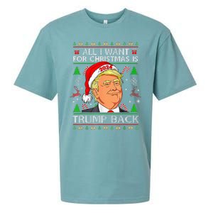 All I Want For Christmas Is Trump Back 2024 Sueded Cloud Jersey T-Shirt