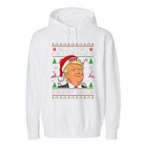 All I Want For Christmas Is Trump Back 2024 Garment-Dyed Fleece Hoodie