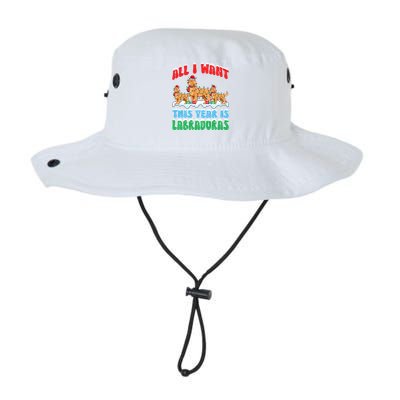 All I Want This Year Is Labrador Dog Wearing Christmas Hat Gift Legacy Cool Fit Booney Bucket Hat