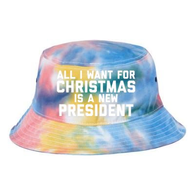 All I Want For Christmas Is A New President Gift Tie Dye Newport Bucket Hat