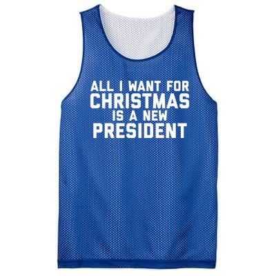 All I Want For Christmas Is A New President Gift Mesh Reversible Basketball Jersey Tank