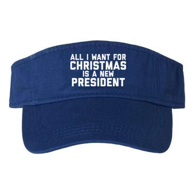 All I Want For Christmas Is A New President Gift Valucap Bio-Washed Visor