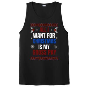 All I Want For Christmas Is My Gross Pay Joke PosiCharge Competitor Tank