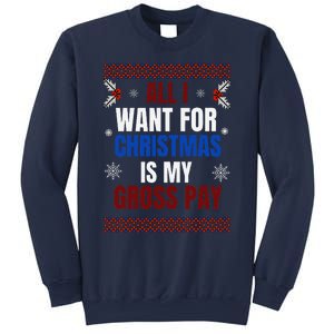 All I Want For Christmas Is My Gross Pay Joke Sweatshirt