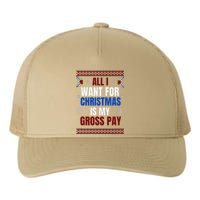 All I Want For Christmas Is My Gross Pay Joke Yupoong Adult 5-Panel Trucker Hat