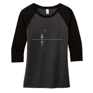 Alice In Wonderland Starry Night Women's Tri-Blend 3/4-Sleeve Raglan Shirt