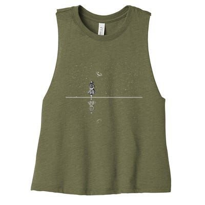 Alice In Wonderland Starry Night Women's Racerback Cropped Tank