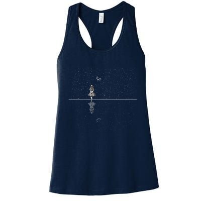 Alice In Wonderland Starry Night Women's Racerback Tank