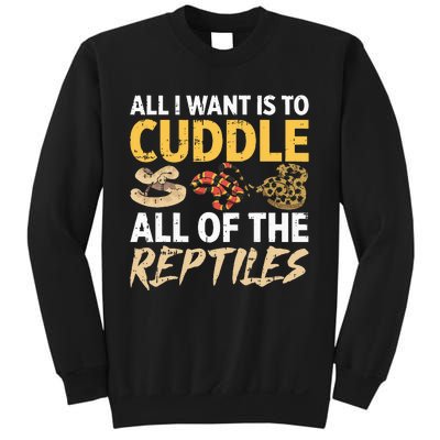 All I Want Is To Cuddle All These Reptiles Lover Sweatshirt