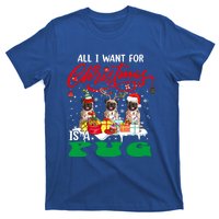 All I Want For Xmas Is A Pug Three Santa Reindeer Elf Dogs Gift T-Shirt