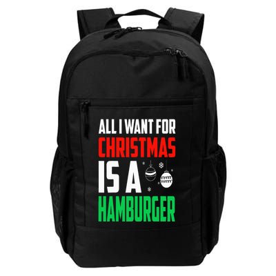 All I Want For Christmas Is A Hamburger Xmas Fast Food Backpack
