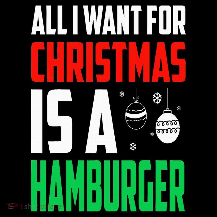 All I Want For Christmas Is A Hamburger Xmas Fast Food Button