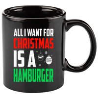 All I Want For Christmas Is A Hamburger Xmas Fast Food 11oz C Handle Ceramic Mug