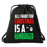 All I Want For Christmas Is A Hamburger Xmas Fast Food Drawstring Bag