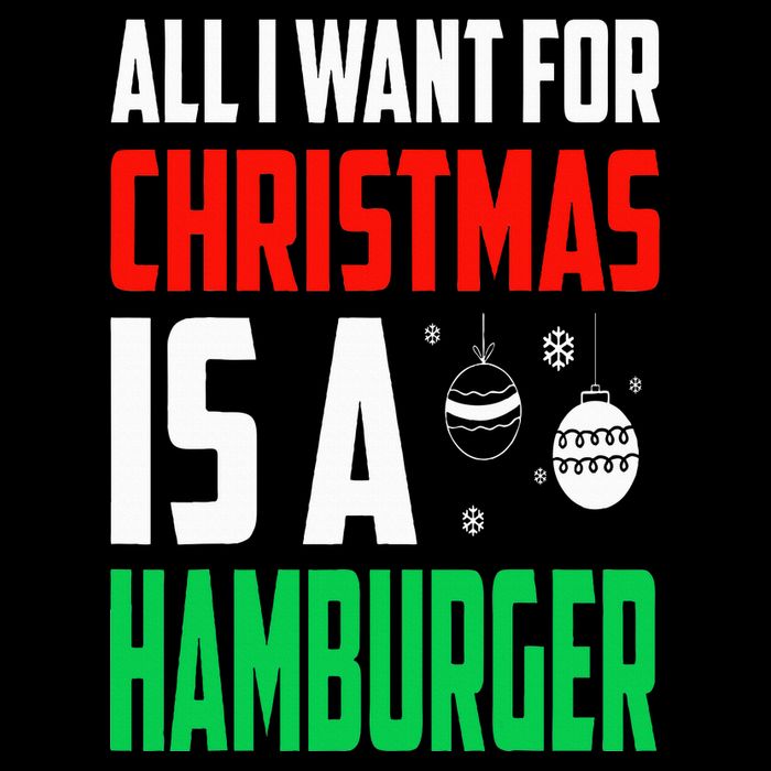 All I Want For Christmas Is A Hamburger Xmas Fast Food Drawstring Bag
