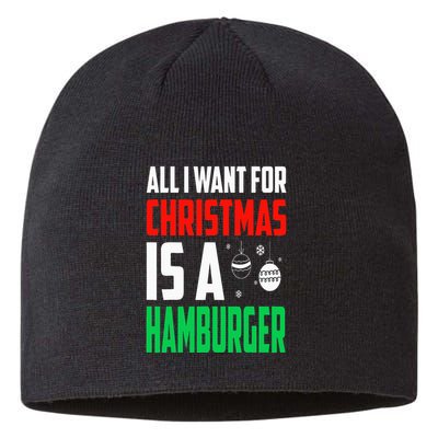 All I Want For Christmas Is A Hamburger Xmas Fast Food Sustainable Beanie