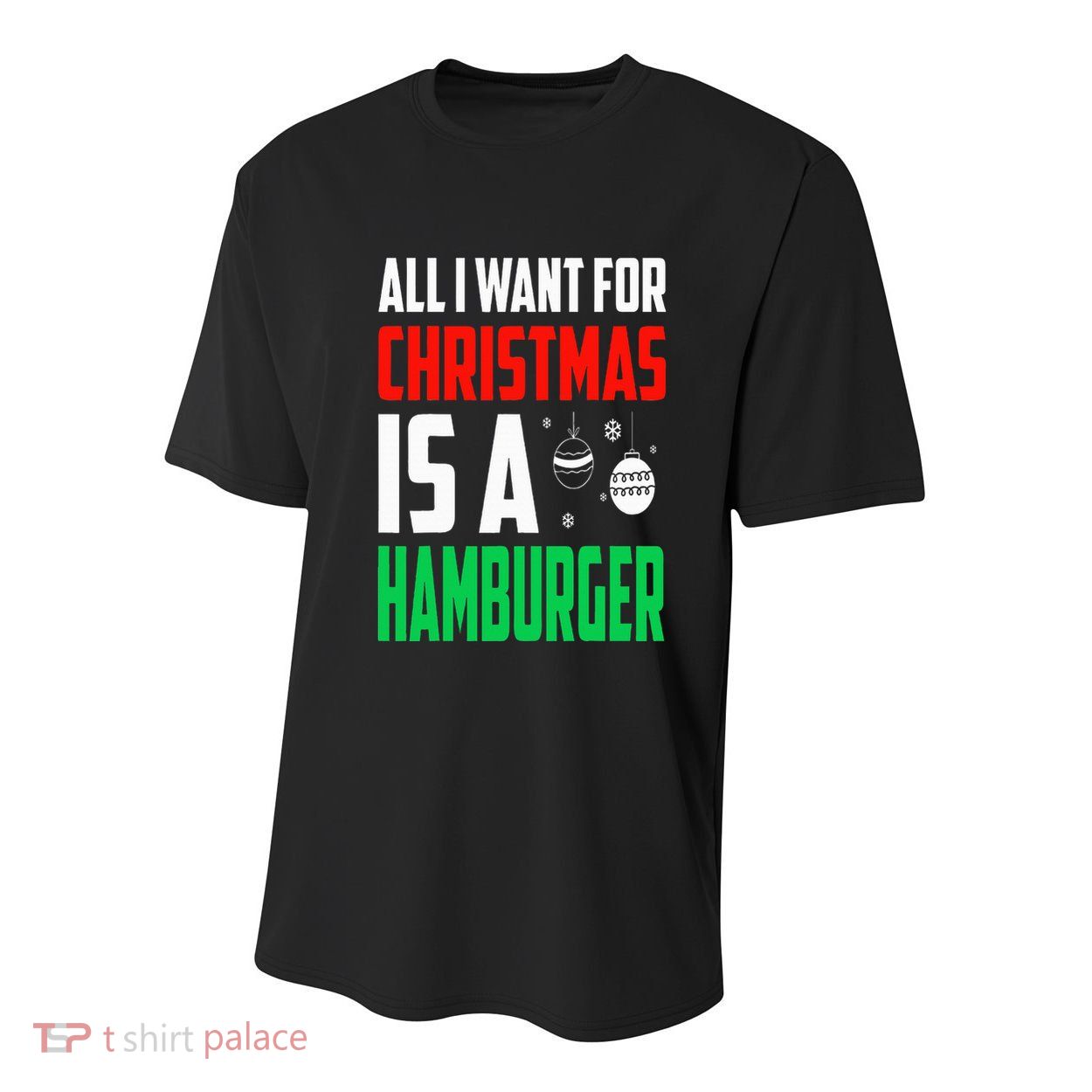 All I Want For Christmas Is A Hamburger Xmas Fast Food Youth Performance Sprint T-Shirt
